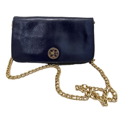 Pre-owned Tory Burch Leather Handbag In Blue