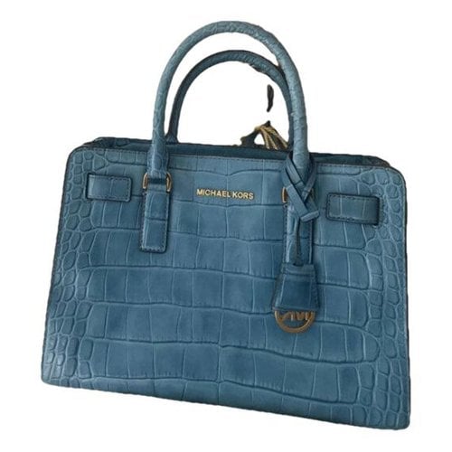 Pre-owned Michael Kors Leather Handbag In Blue