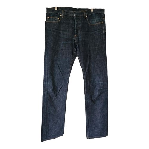 Pre-owned Dior Straight Jeans In Blue