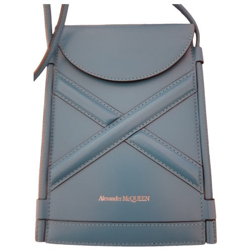 Pre-owned Alexander Mcqueen Leather Crossbody Bag In Blue