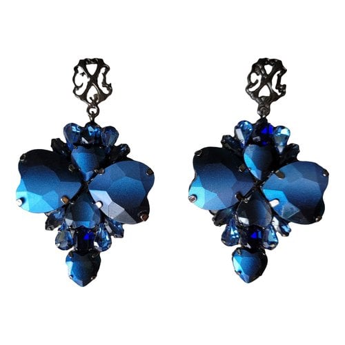 Pre-owned Christian Lacroix Earrings In Blue
