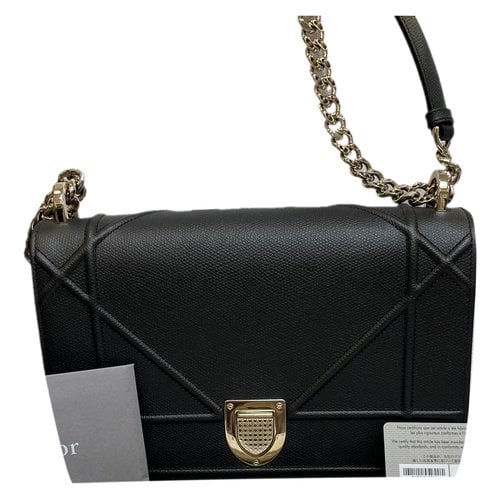 Pre-owned Dior Ama Leather Crossbody Bag In Black