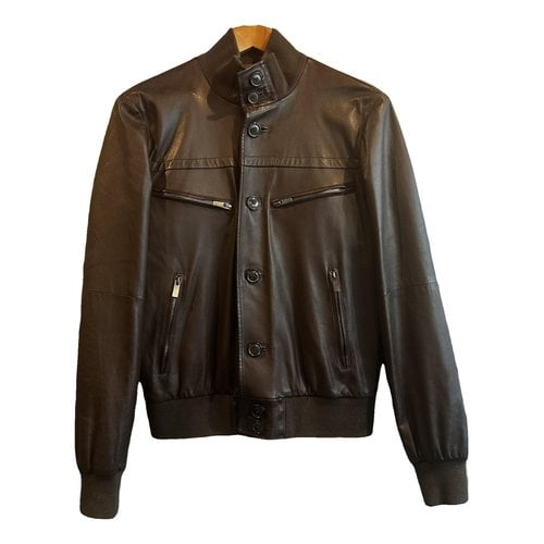 Pre-owned Tod's Leather Jacket In Brown