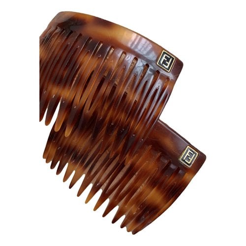 Pre-owned Fendi Hair Accessory In Brown