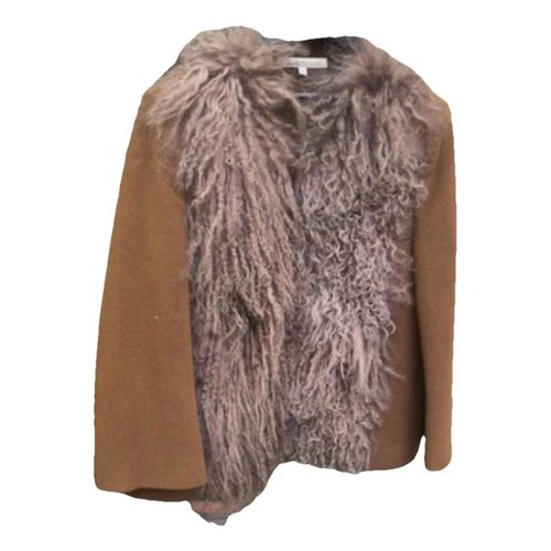 Pre-owned L'autre Chose Wool Short Vest In Camel