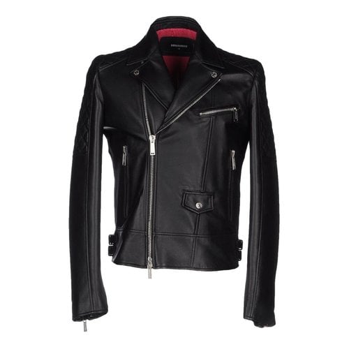 Pre-owned Dsquared2 Leather Vest In Black