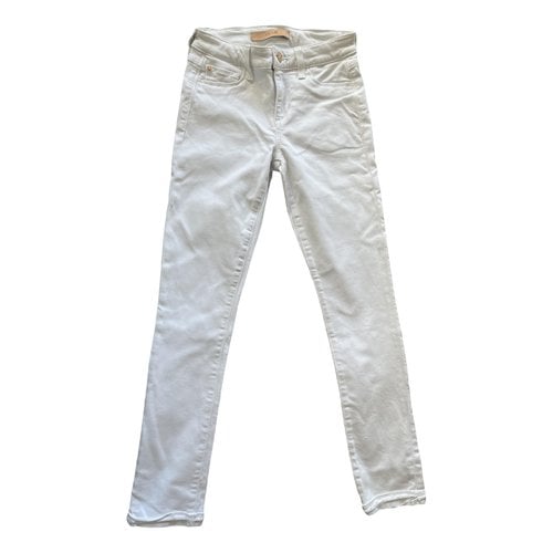 Pre-owned Joe's Slim Jeans In White