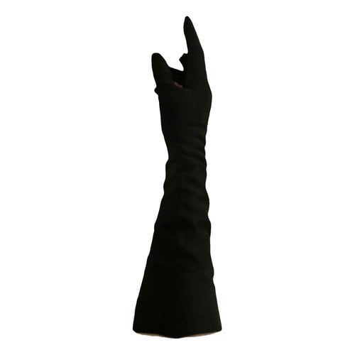 Pre-owned Dior Long Gloves In Black