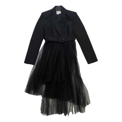 Pre-owned Miss Sixty Wool Mid-length Dress In Black
