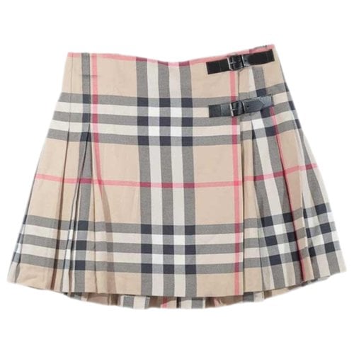 Pre-owned Burberry Mini Skirt In Brown