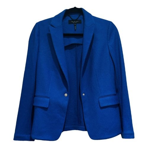 Pre-owned Rag & Bone Wool Coat In Blue