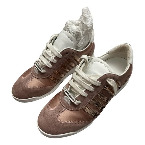 Pre-owned Dsquared2 Patent Leather Trainers In White