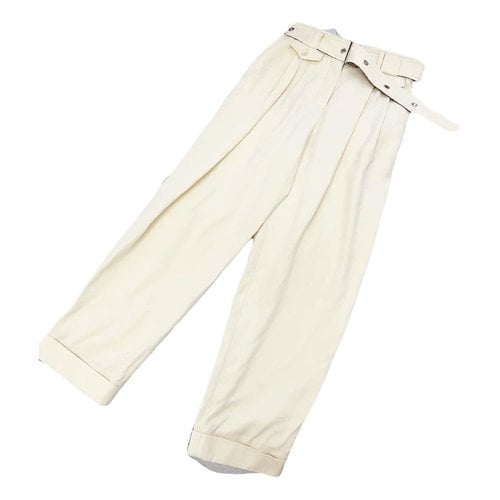 Pre-owned Louis Vuitton Trousers In Beige