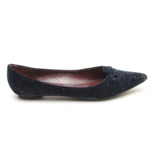 Pre-owned Marc Jacobs Cloth Flats In Blue