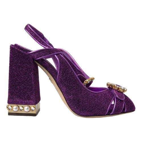 Pre-owned Dolce & Gabbana Sandals In Purple