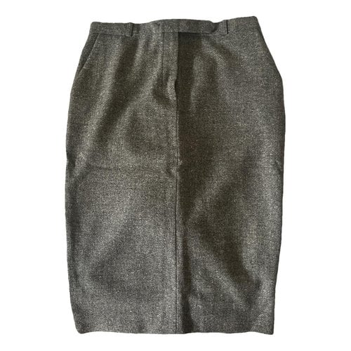 Pre-owned Paco Rabanne Wool Mid-length Skirt In Grey
