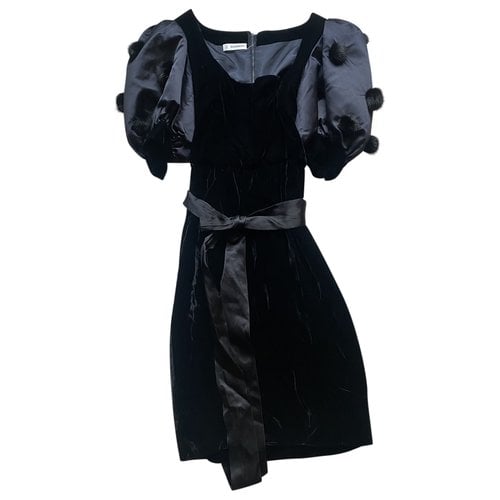 Pre-owned Givenchy Velvet Mid-length Dress In Black