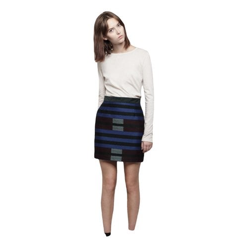 Pre-owned Proenza Schouler Wool Mini Skirt In Blue