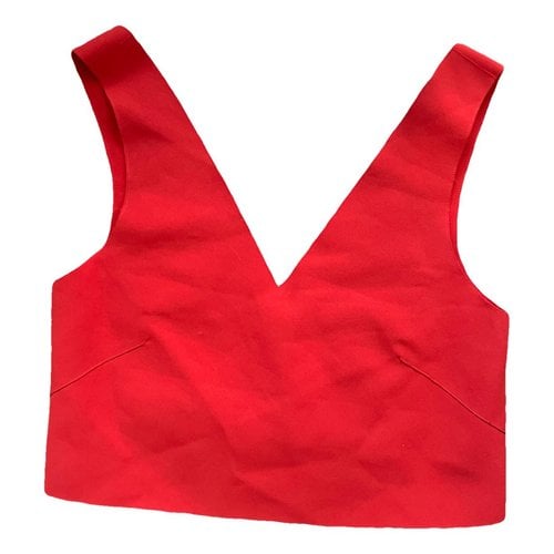 Pre-owned Self-portrait Vest In Red