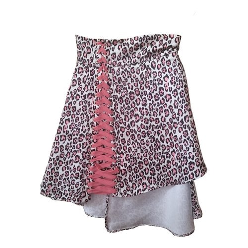 Pre-owned Elisabetta Franchi Silk Skirt In Pink
