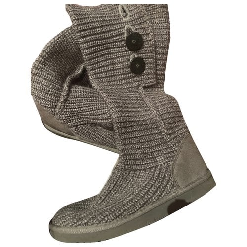 Pre-owned Ugg Tweed Boots In Grey