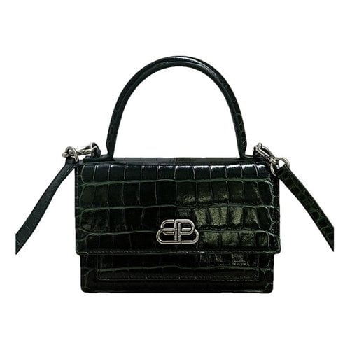 Pre-owned Balenciaga Sharp Leather Crossbody Bag In Green