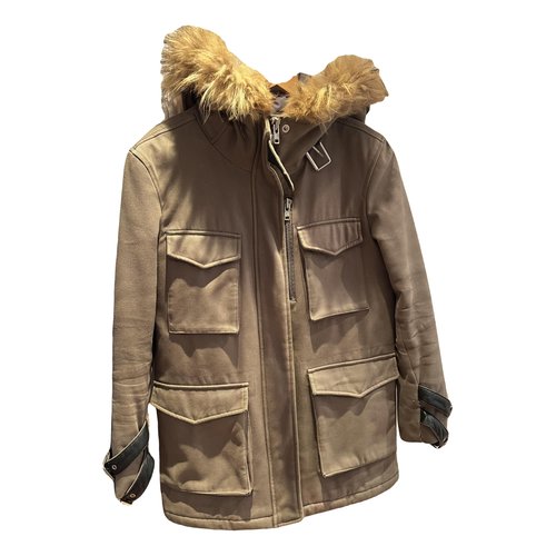 Pre-owned The Kooples Parka In Khaki