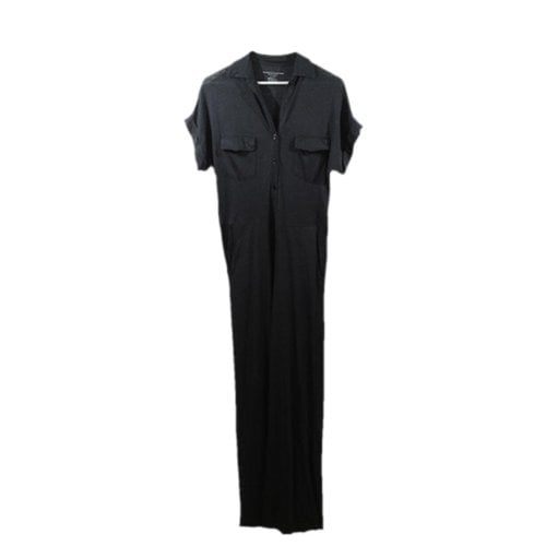 Pre-owned Majestic Linen Jumpsuit In Black