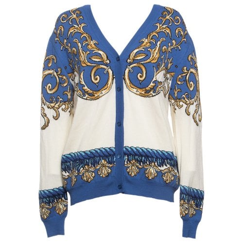Pre-owned Moschino Wool Cardigan In Multicolour