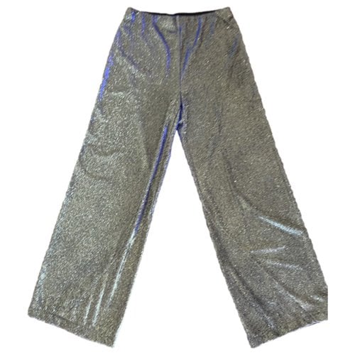 Pre-owned Semicouture Trousers In Metallic