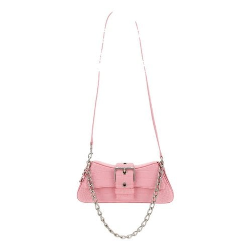 Pre-owned Balenciaga Lindsay Leather Crossbody Bag In Pink