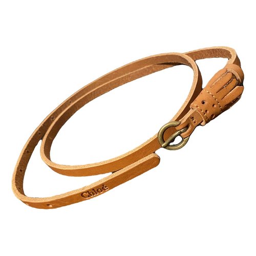Pre-owned Chloé Leather Belt In Brown