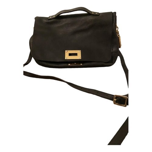 Pre-owned Sophie Hulme Leather Crossbody Bag In Black