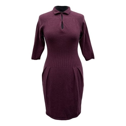 Pre-owned Hoss Intropia Cashmere Mini Dress In Purple