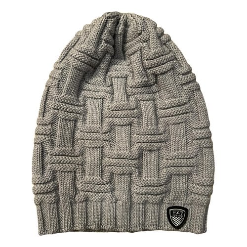 Pre-owned Emporio Armani Wool Beanie In Grey