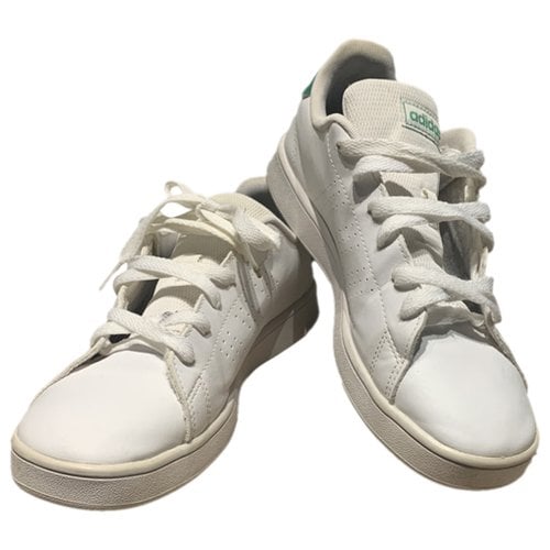 Pre-owned Adidas Originals Vegan Leather Trainers In White