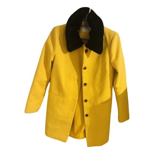 Pre-owned Vila Coat In Yellow