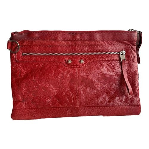 Pre-owned Balenciaga Leather Purse In Red