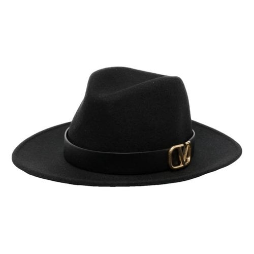 Pre-owned Valentino Garavani Wool Hat In Black