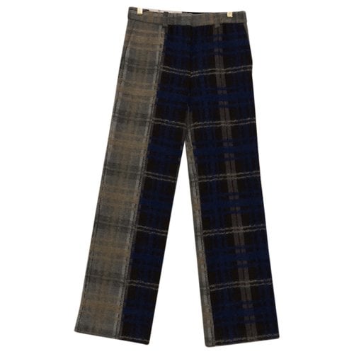 Pre-owned Acne Studios Wool Straight Pants In Multicolour