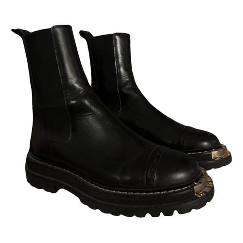 Pre-owned Sandro Leather Boots In Black