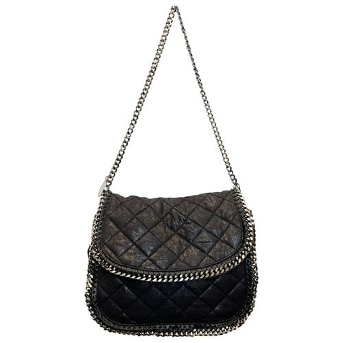Pre-owned Stella Mccartney Falabella Leather Crossbody Bag In Black