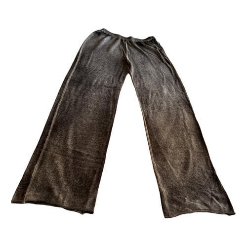 Pre-owned Avant Toi Wool Straight Pants In Brown