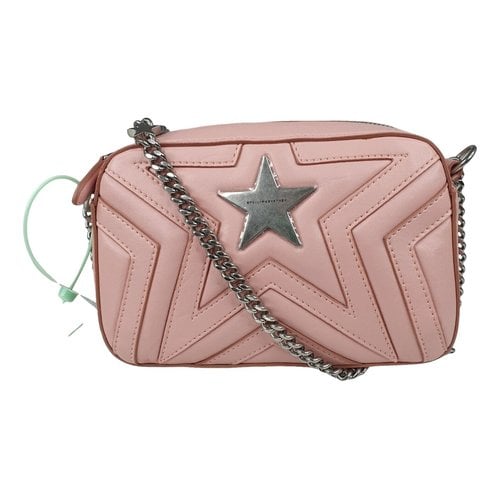 Pre-owned Stella Mccartney Stella Star Vegan Leather Crossbody Bag In Pink