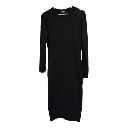 Pre-owned Armani Jeans Cashmere Maxi Dress In Black