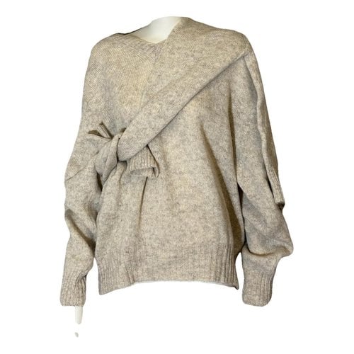 Pre-owned Celine Wool Sweatshirt In Beige