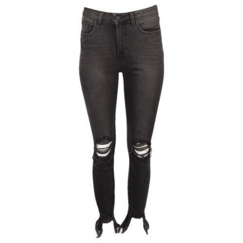 Pre-owned L Agence Slim Jeans In Black