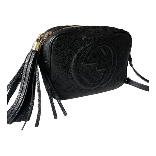 Pre-owned Gucci Soho Leather Crossbody Bag In Black