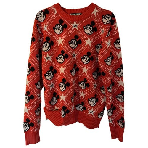 Pre-owned Disney X Gucci Wool Sweatshirt In Red