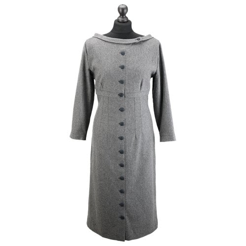 Pre-owned Marc Jacobs Wool Mid-length Dress In Grey